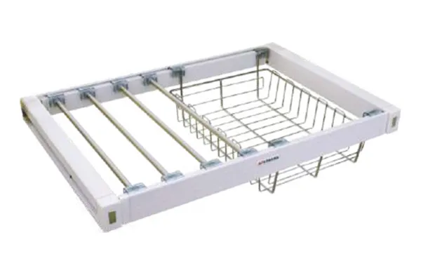 GB11 Rack de pantalones de cierre suave GB11 con cesta de almacenamiento