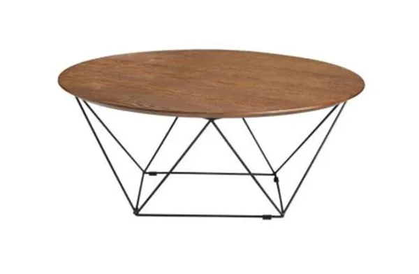 Gambe del tavolino 3372 Legno naturale e soggiorno in metallo
