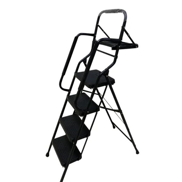 Steel folding ladder with handrail best home ladder CQX804-2T