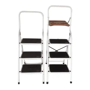 Steel Folding Ladder with 3 Steps for Versatile Use CQX803