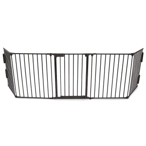 Fireplace fence wide coverage safety barrier for large rooms