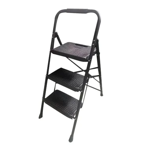 3 step folding steel ladder CQX803-1