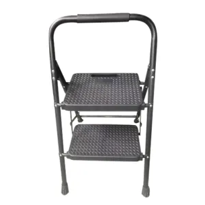 Steel folding ladder with handrail safe indoor step ladde office CQX802