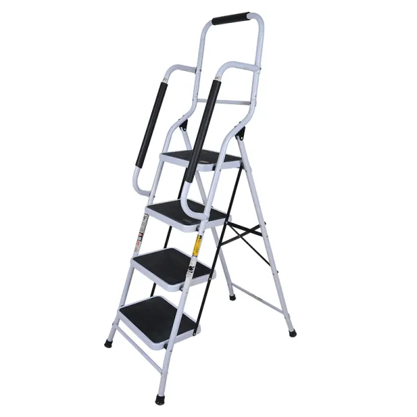Steel folding ladder with handrail foldable step ladder CQX804-2