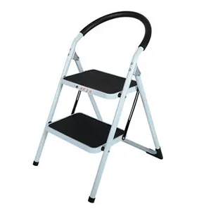 Steel folding ladder wide steps for comfortable standing CQX602
