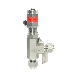 Compression fitting unloading valve