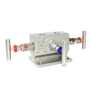 T-type single flange three-valve manifold