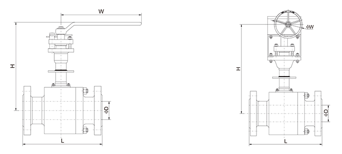 Ultra low temperature side mounted fixed ball valve