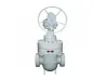 Open type flat gate valve