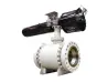 Side mounted soft sealed fixed ball valve