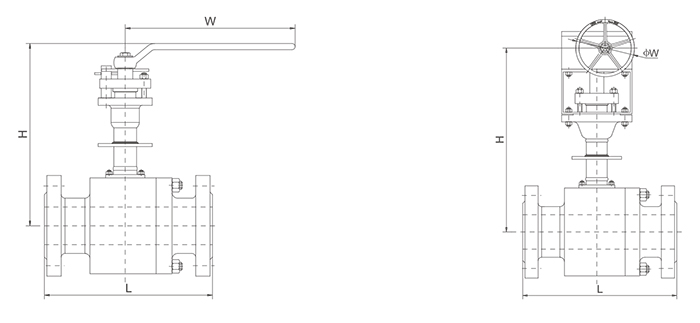 Ultra low temperature side mounted floating ball valve