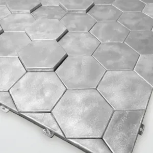 Hexagonal Geometric Aluminum Cladding Panels
