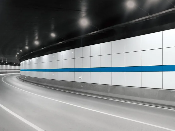 Porcelain Enameled Steel Panel for Tunnel Wall Cladding