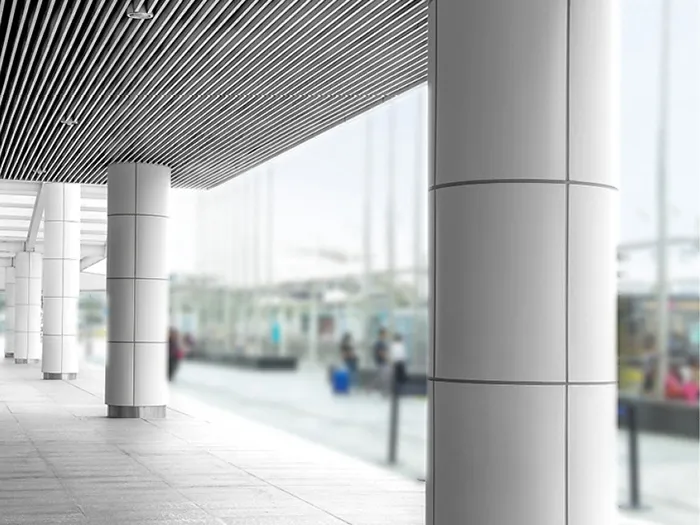 Round Seamed Aluminum Column Cover