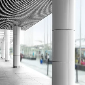 Round Seamed Aluminum Column Cover