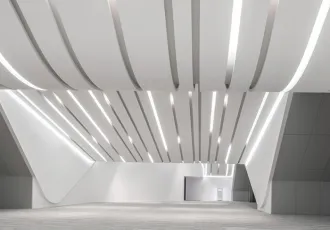 Curved Linear Aluminum Ceiling Panels