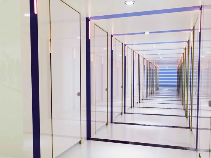Recessed Frame Steel Toilet Cubicles