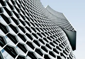 Faceted Geometric Aluminum Facade Panels