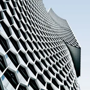 Faceted Geometric Aluminum Facade Panels