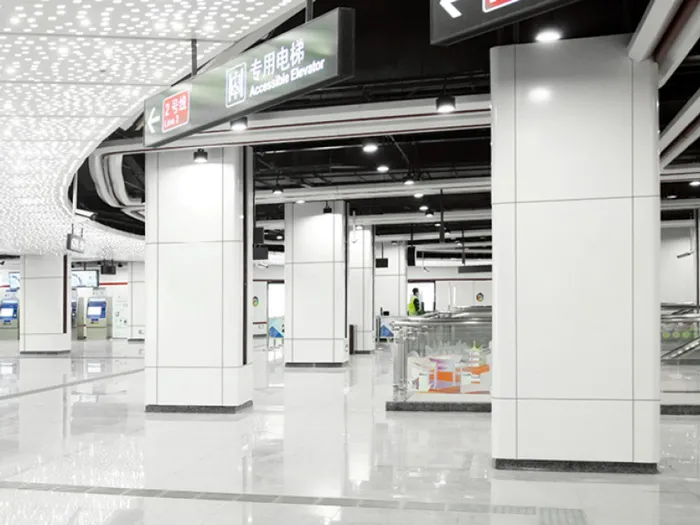 Porcelain Enameled Steel Panel for Transit Hub Columns