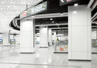 Porcelain Enameled Steel Panel for Transit Hub Columns