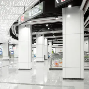 Porcelain Enameled Steel Panel for Transit Hub Columns