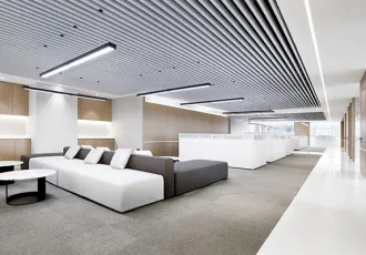 Clip-In Linear Aluminum Baffle Ceiling