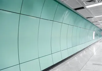 Porcelain Enameled Steel Panels for Modern Transit Corridors