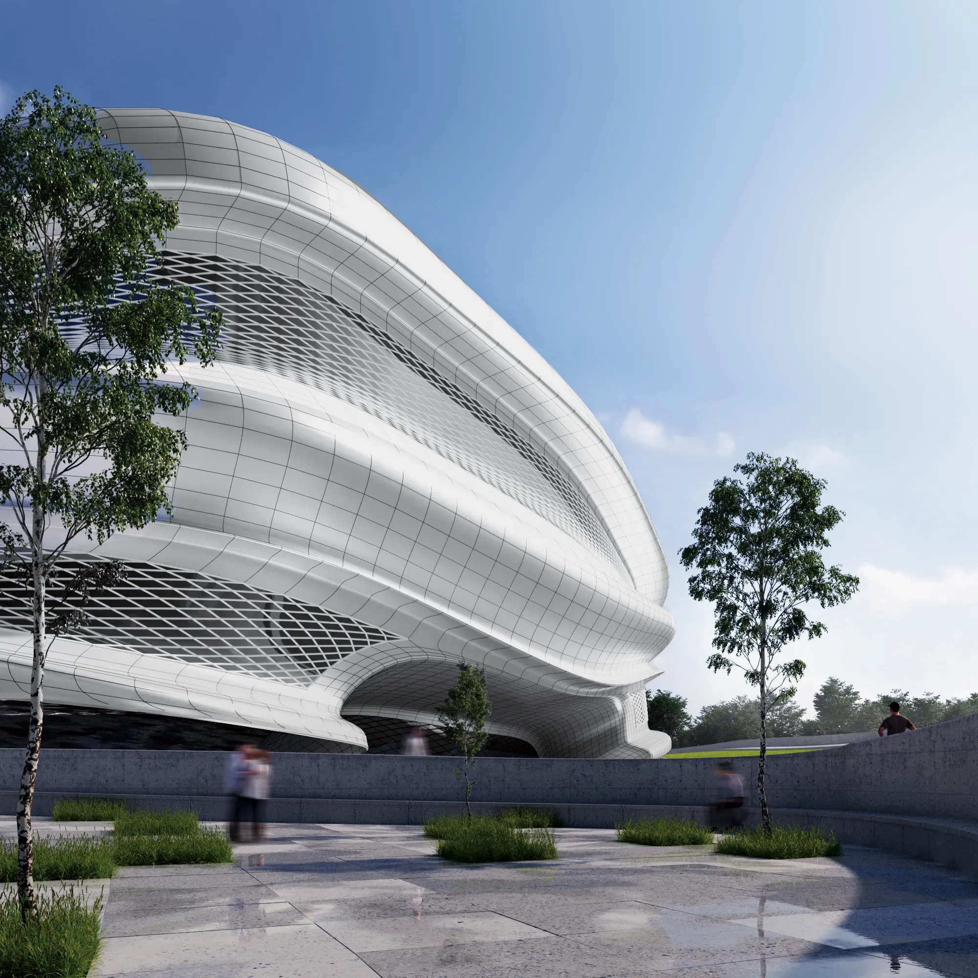 Multi-curved Aluminum Facade Panel