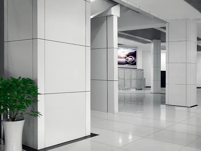 White Square Seamed Aluminum Column Cover
