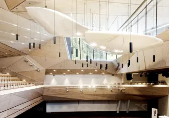 Wood Finish Micro Perforated Acoustic Ceiling Panel