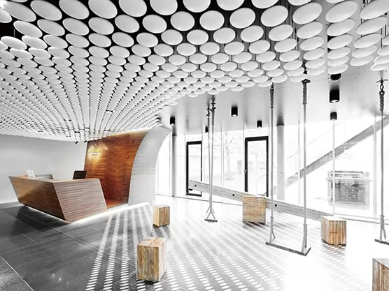 Oval Aluminum Ceiling Panels for Modern Interior Design