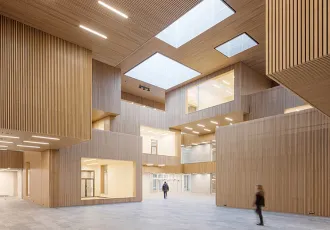 Wood Grain Aluminum Tube Feature Ceiling