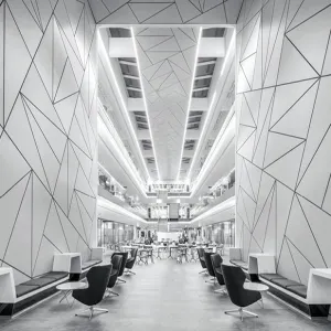 Geometric Faceted Aluminum Wall Panels