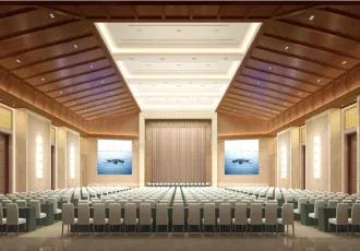 Wood Grain Micro Perforated Acoustic Hall Panel