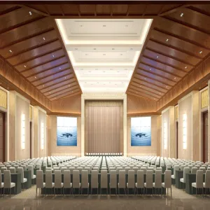 Wood Grain Micro Perforated Acoustic Hall Panel