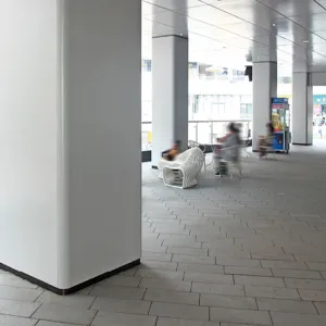 White Square Seamless Aluminum Column Cover