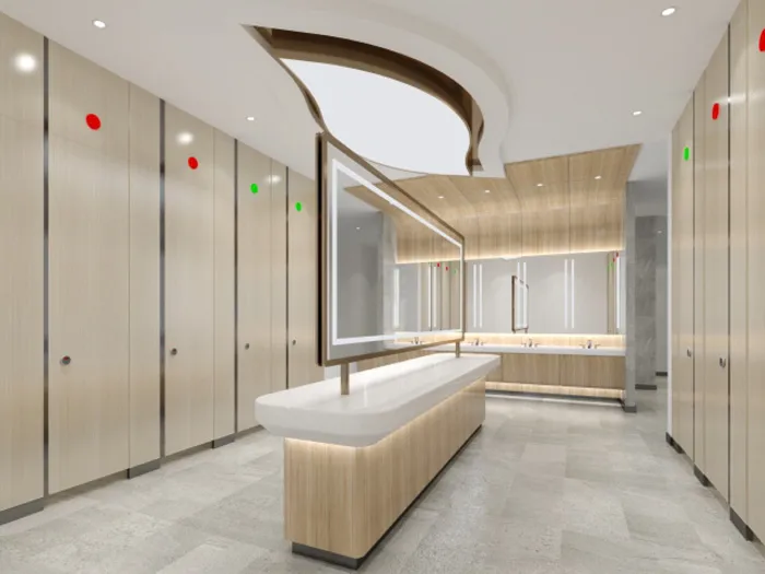 Contemporary Steel Restroom Cubicle System