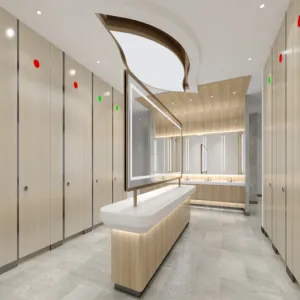 Contemporary Steel Restroom Cubicle System