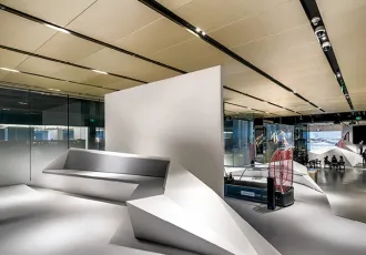 Custom Aluminum Reception Desk Cladding