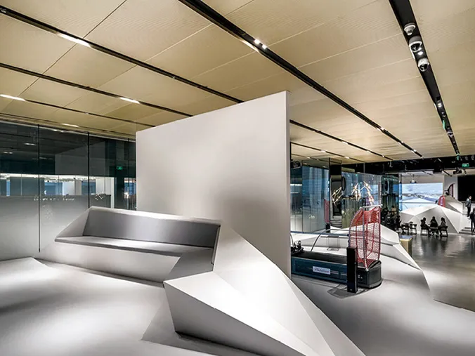 Custom Aluminum Reception Desk Cladding