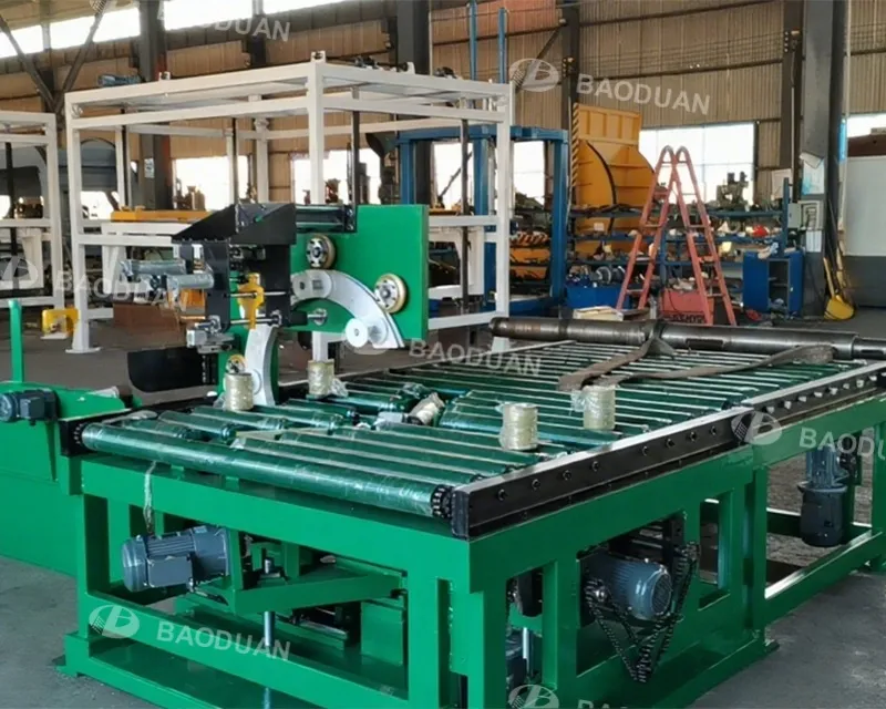 Horizontal positioning wrapping machine