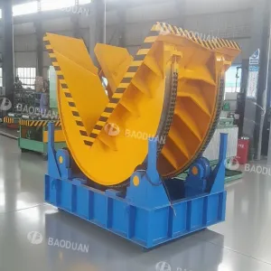 Large steel coil upender