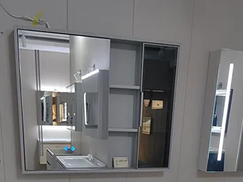 Touchscreen controlled smart bathroom mirror