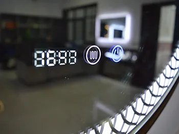 Multifunctional smart mirror with clock display