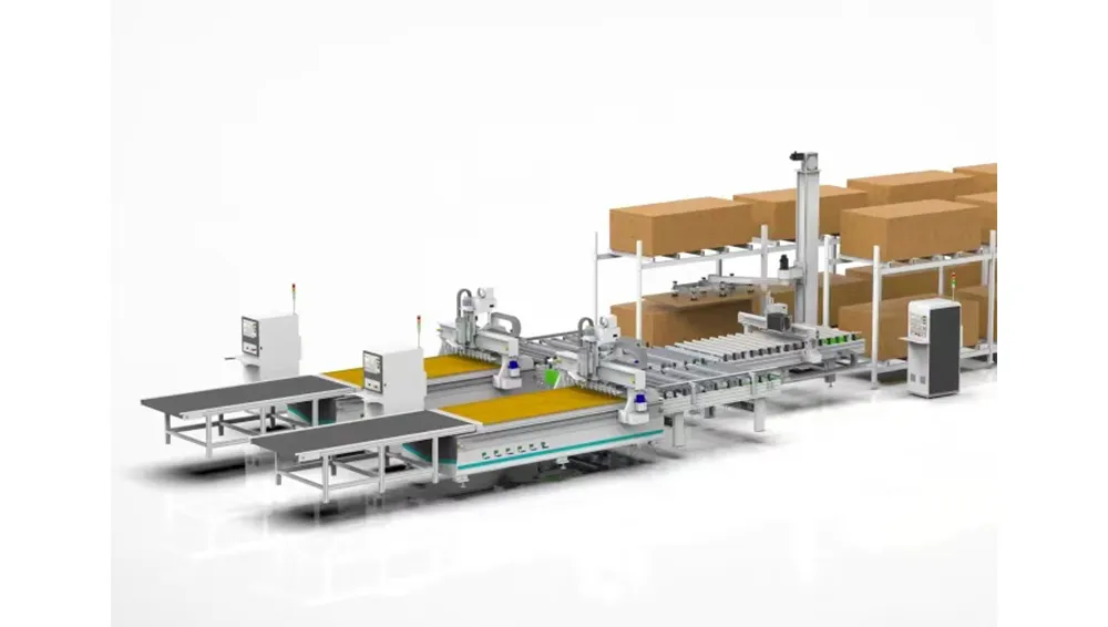 CNC Nesting Machine Automatic Line With Automatic Loading And Labeling