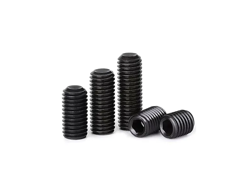 Concave-ended set screw - Grade 12.9 carbon steel
