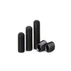 Flat-ended set screw, M12.9 grade carbon steel