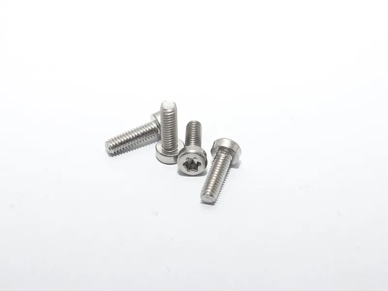 Cylindrical head machine screws with Torx drive