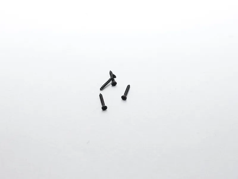 Countersunk head, pointed tip self-tapping screws, Dacromet coating.